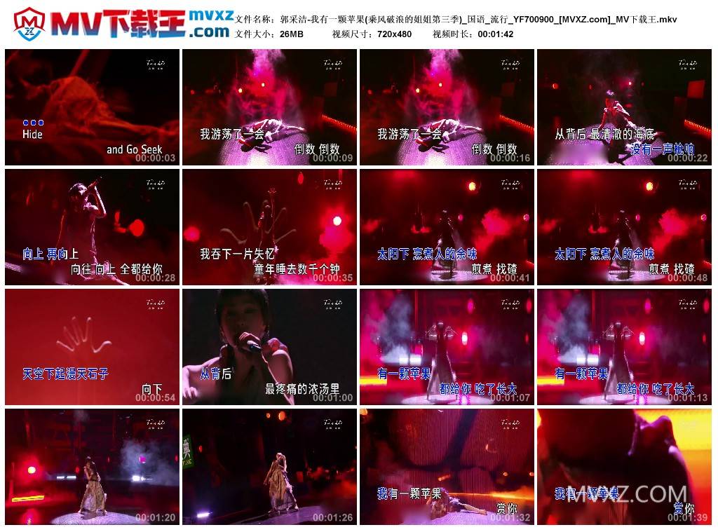 郭采洁-我有一颗苹果(乘风破浪的姐姐第三季)_国语_流行_YF700900
